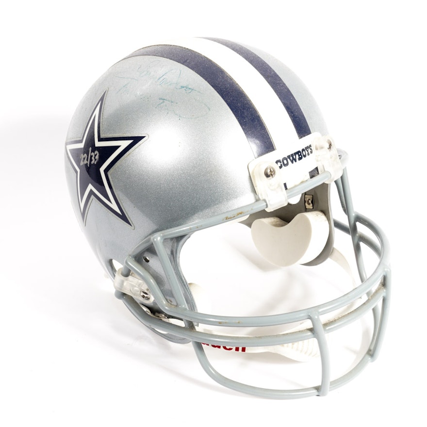 Autographed Dallas Cowboys Replica Football Helmet