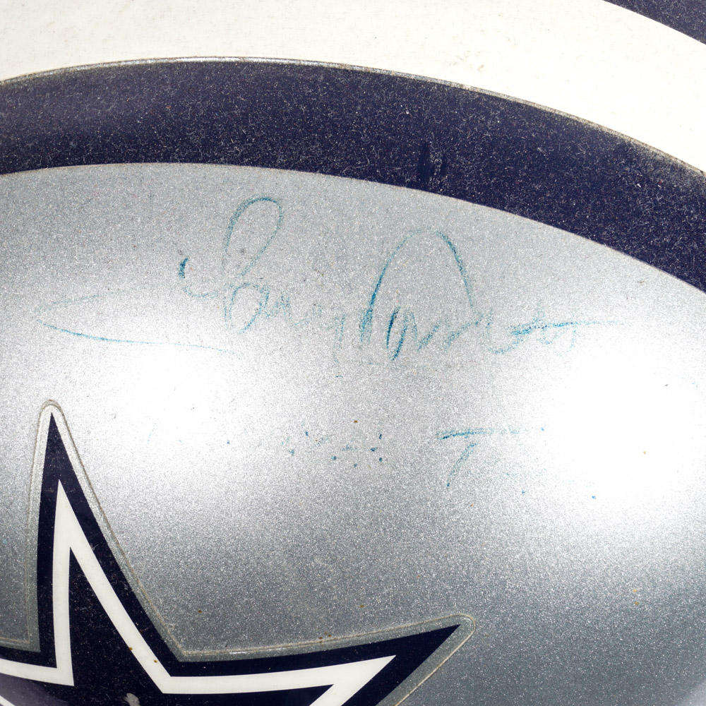 Autographed Dallas Cowboys Replica Football Helmet