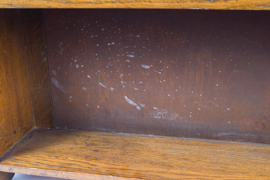 Vintage Oak Wall Mount Curio Shelf