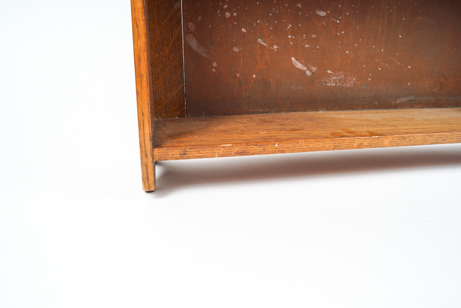 Vintage Oak Wall Mount Curio Shelf