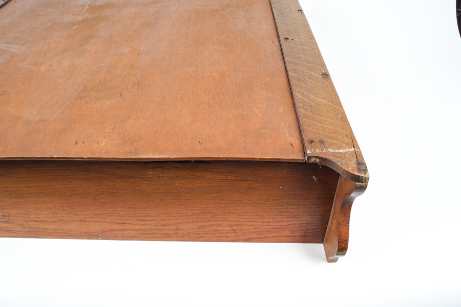 Vintage Oak Wall Mount Curio Shelf