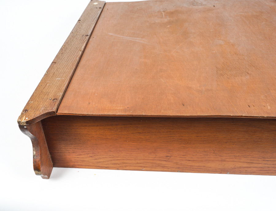 Vintage Oak Wall Mount Curio Shelf