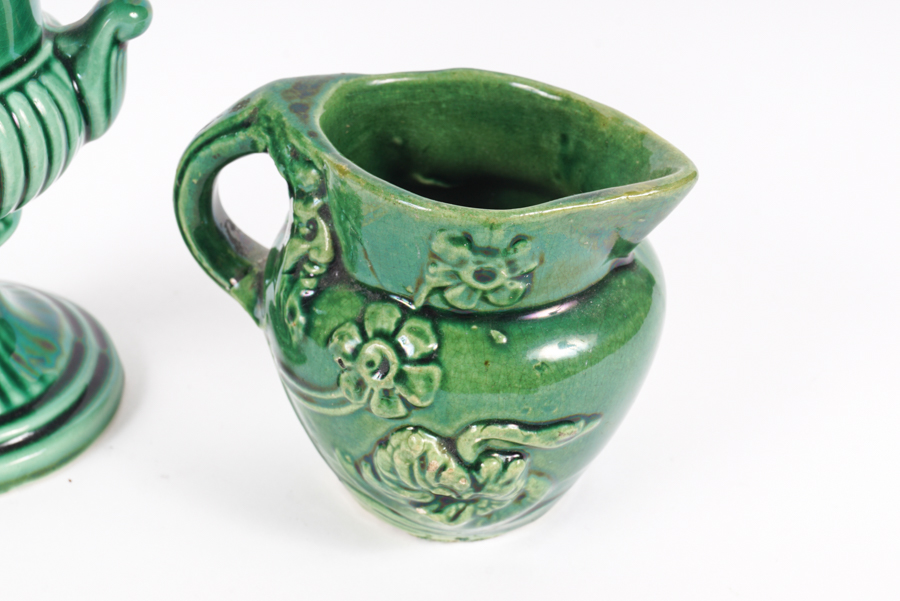 Green Ceramic Serving Ware and Decor Including Dartmouth