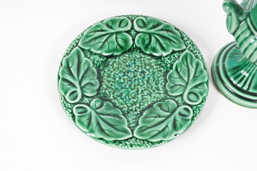 Green Ceramic Serving Ware and Decor Including Dartmouth