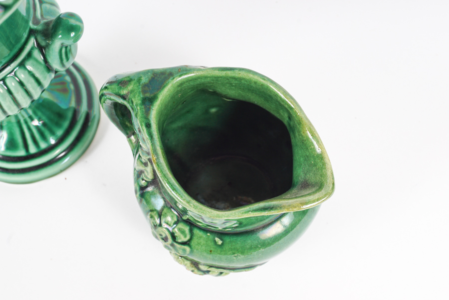 Green Ceramic Serving Ware and Decor Including Dartmouth