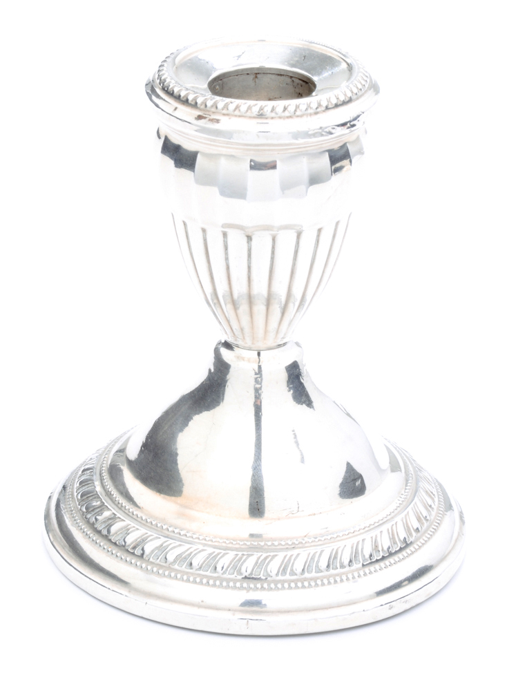 Pair of Weighted Sterling Candleholders