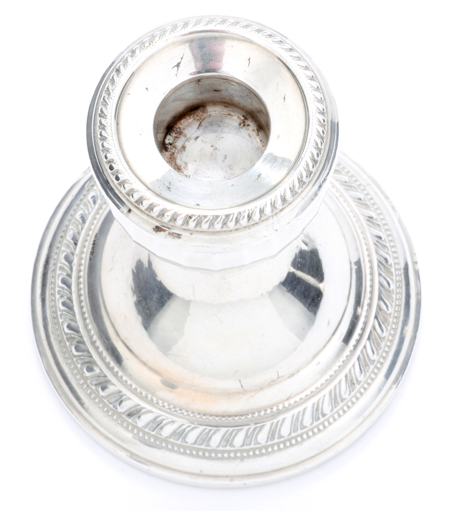 Pair of Weighted Sterling Candleholders