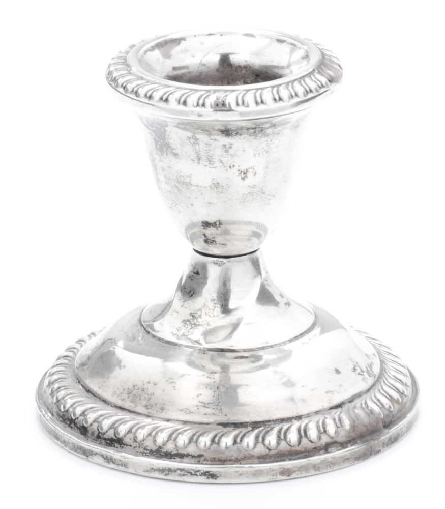 Pair of Vintage Empire Sterling Silver Candleholders