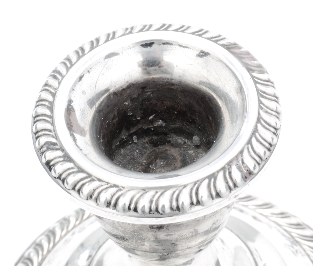 Pair of Vintage Empire Sterling Silver Candleholders