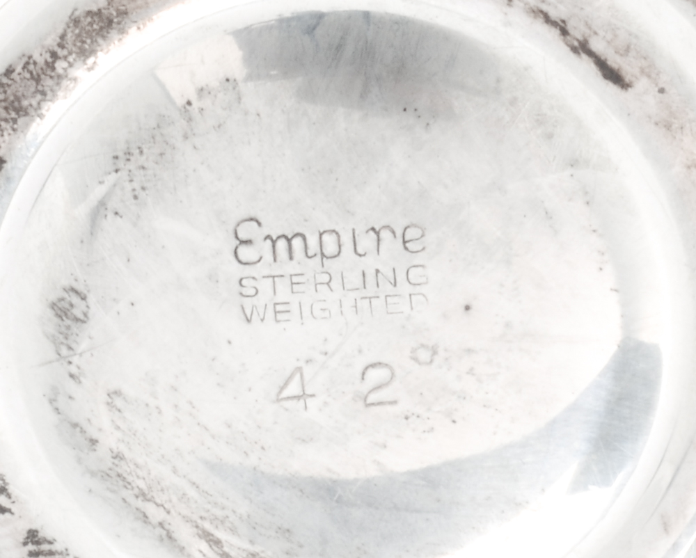 Pair of Vintage Empire Sterling Silver Candleholders