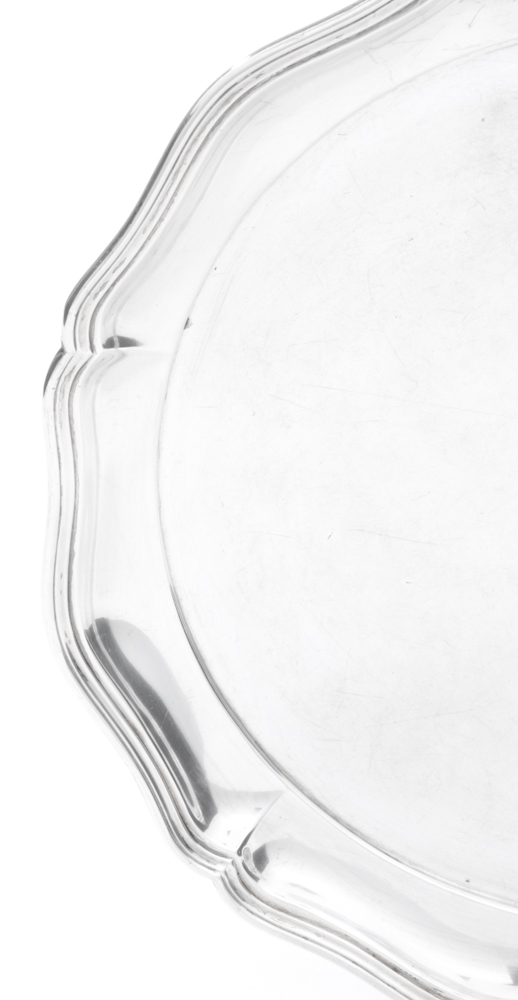 German 800 Silver Round Serving Tray