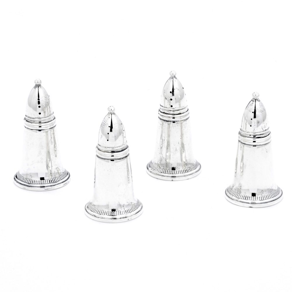 Vintage Crown Weighted Sterling Condiment Shakers