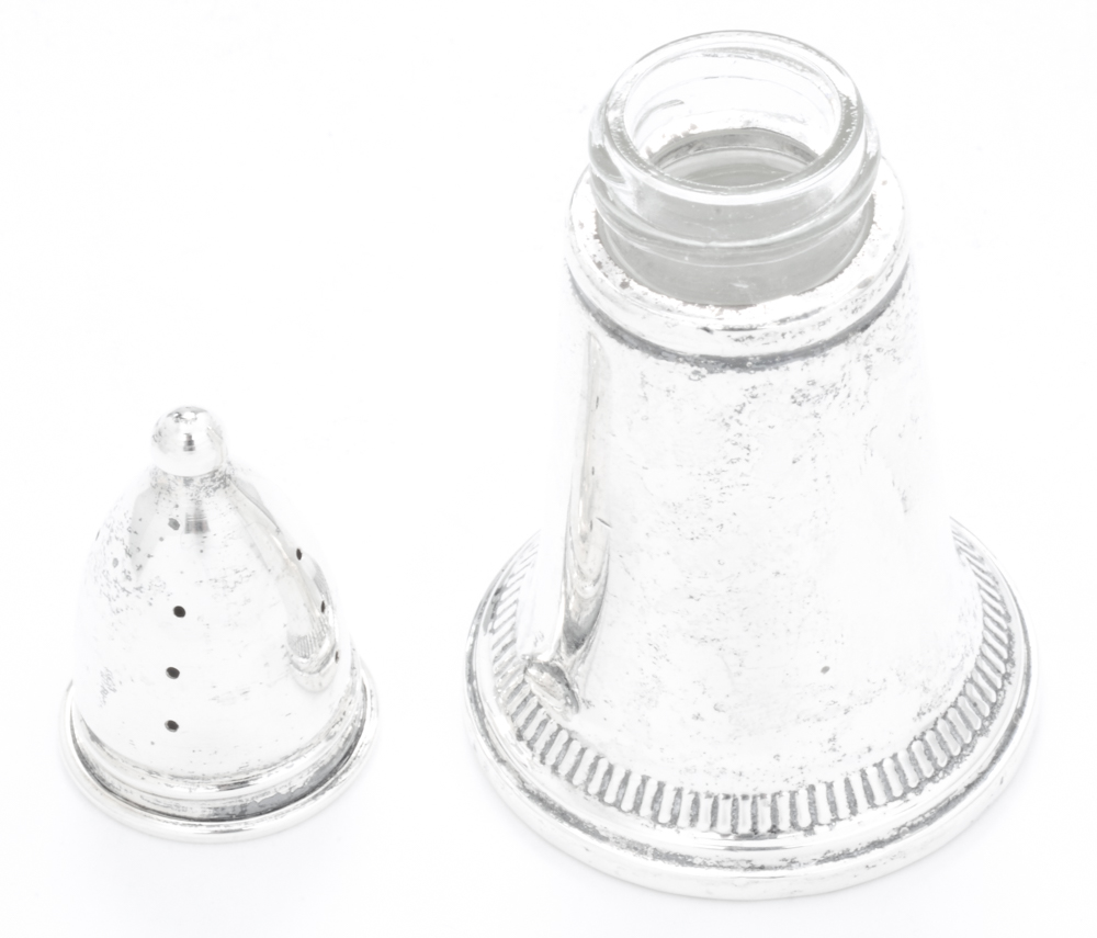 Vintage Crown Weighted Sterling Condiment Shakers