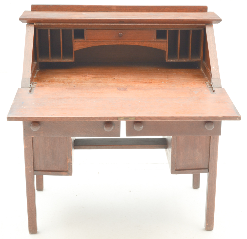 Antique L. & J.G. Stickley Drop Front Desk