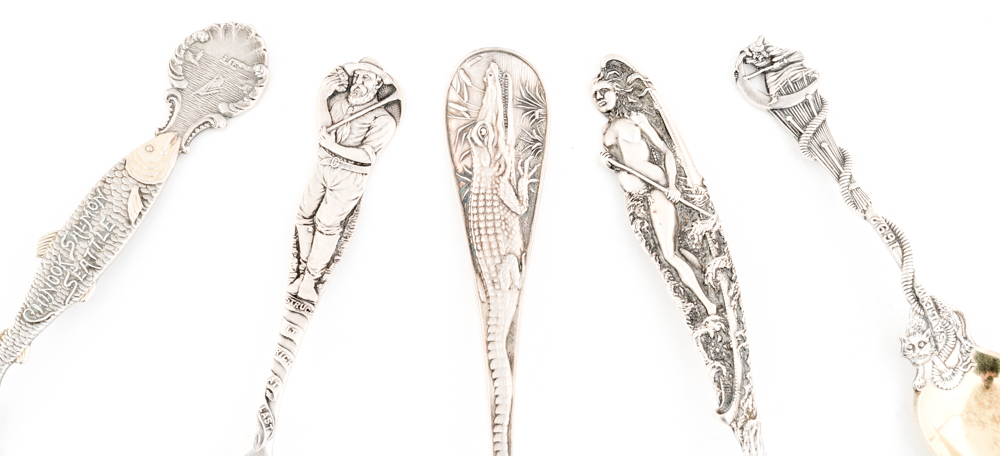 Collection of Commemorative Sterling Silver Spoons