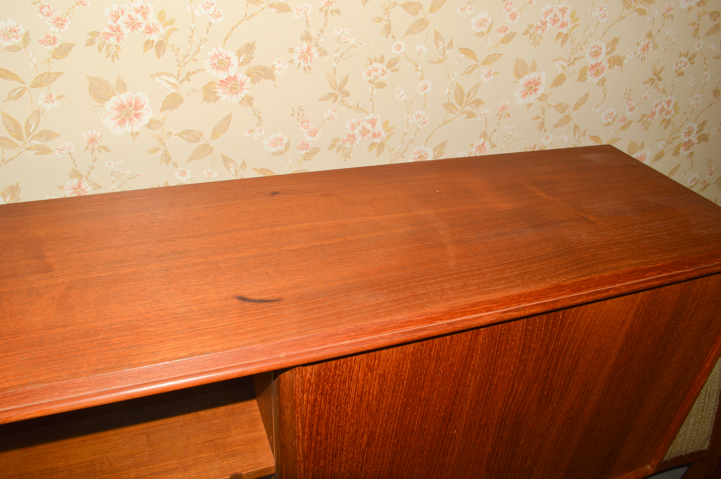 Danish Modern Brostrum Design Teak Buffet With Floating Hutch