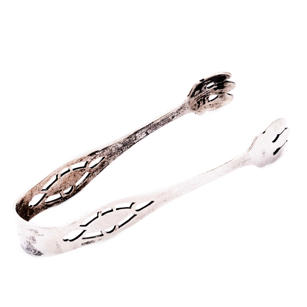Web Silver Company Sterling Silver Sugar Tongs