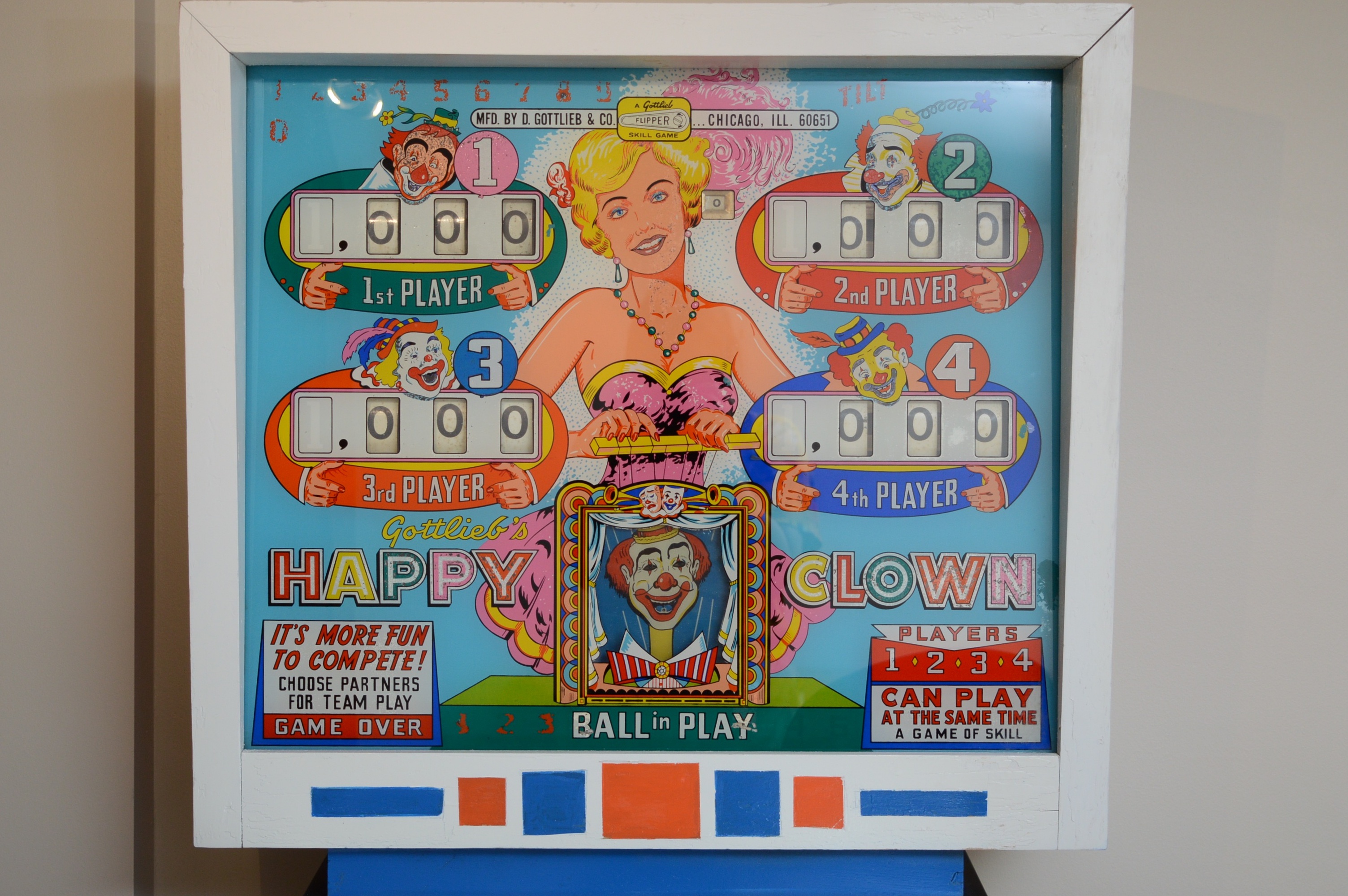 Original 1964 Gottlieb's "Happy Clown" Pinball Machine