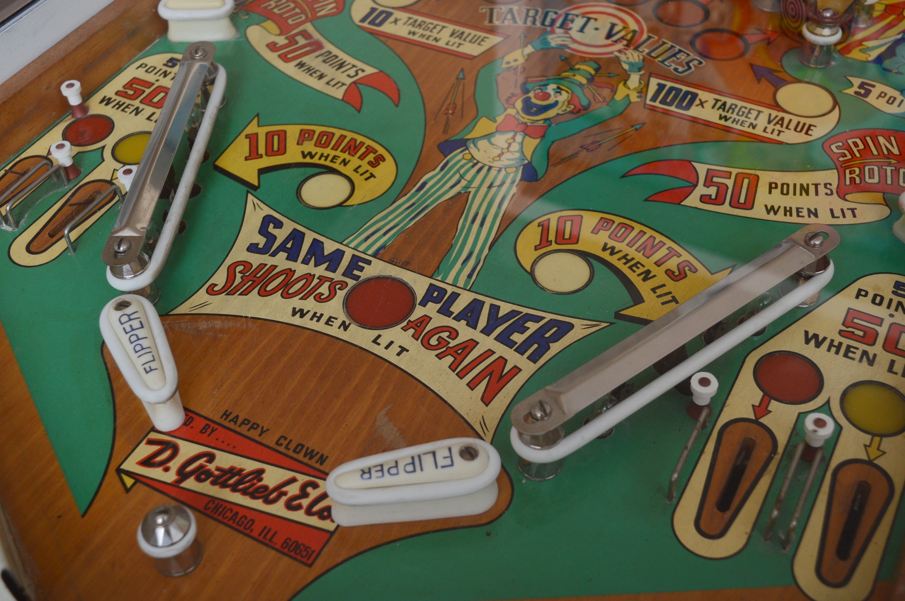 Original 1964 Gottlieb's "Happy Clown" Pinball Machine