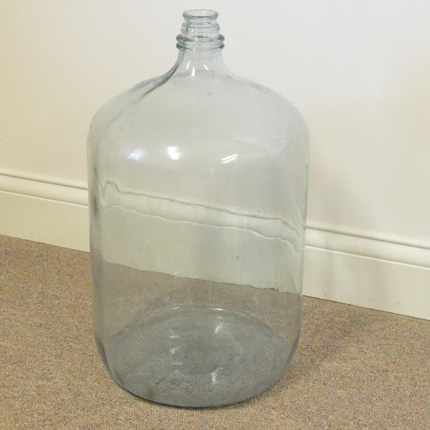 Large Clear Glass Bottle