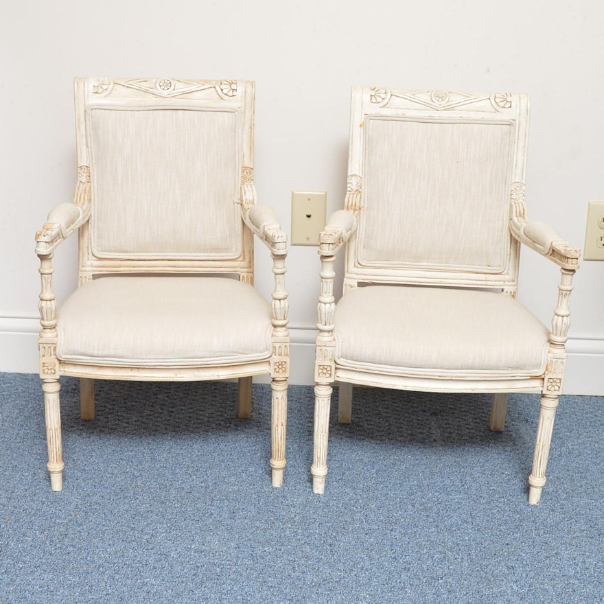 French Directoire-Style Painted Chairs for Children