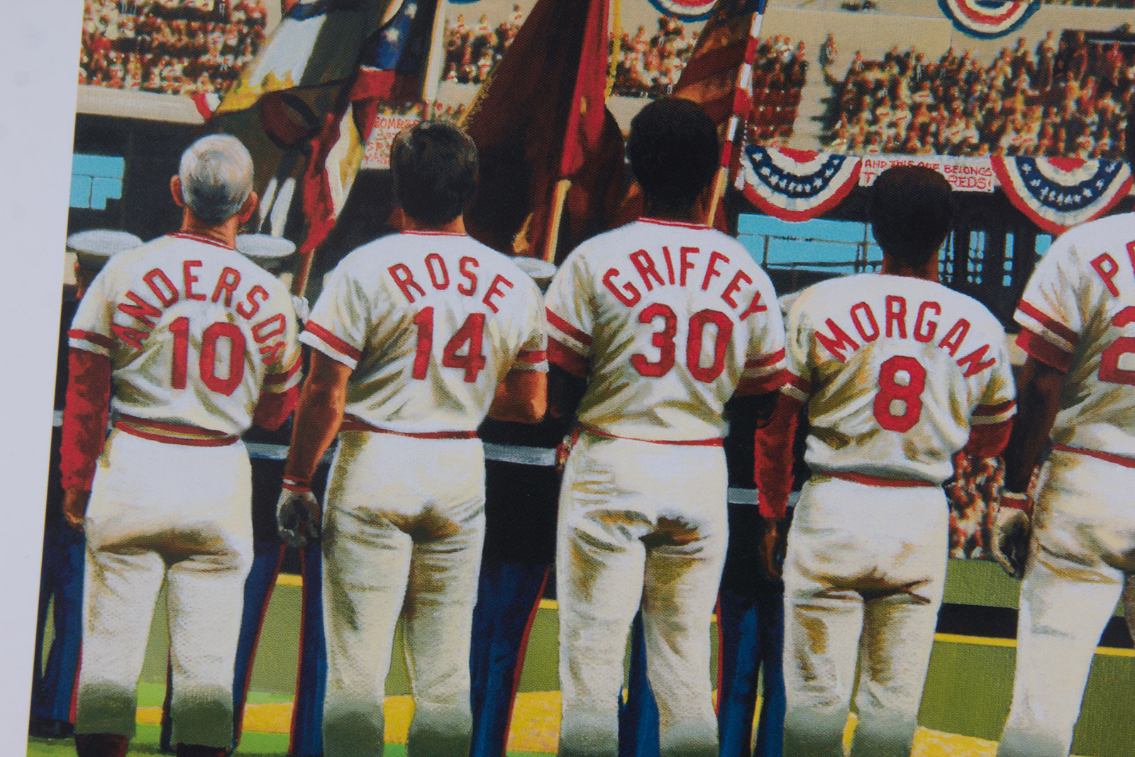 Cincinnati Reds 'Great Eight' Offset Lithograph and Hall of Fame Memorabilia