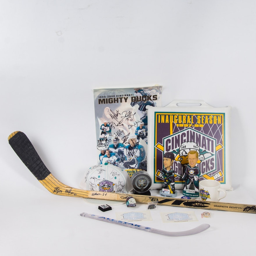 Cincinnati Mighty Ducks Hockey Memorabilia