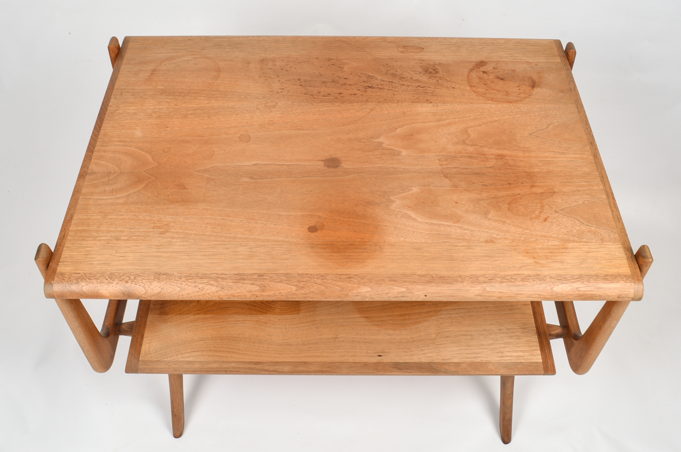 Danish Modern Teak Tiered End Table