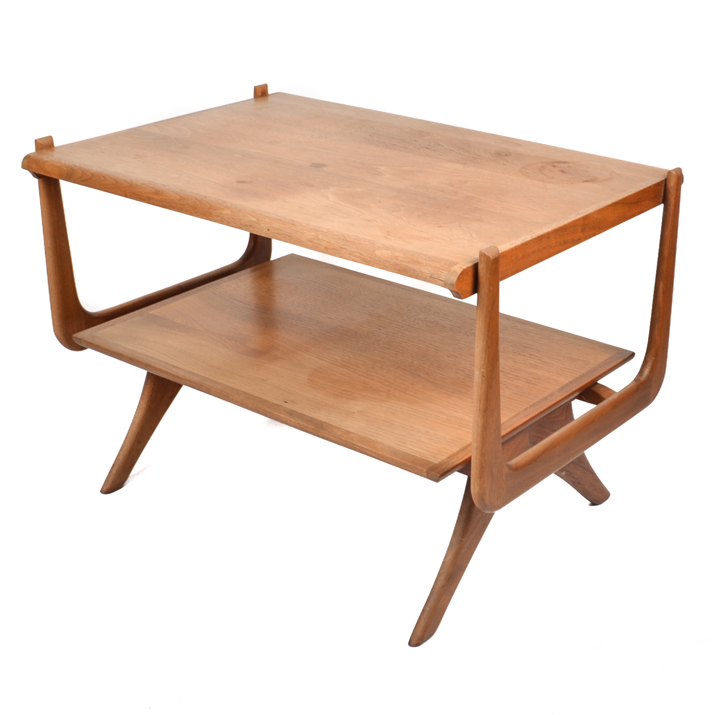 Danish Modern Teak Tiered End Table