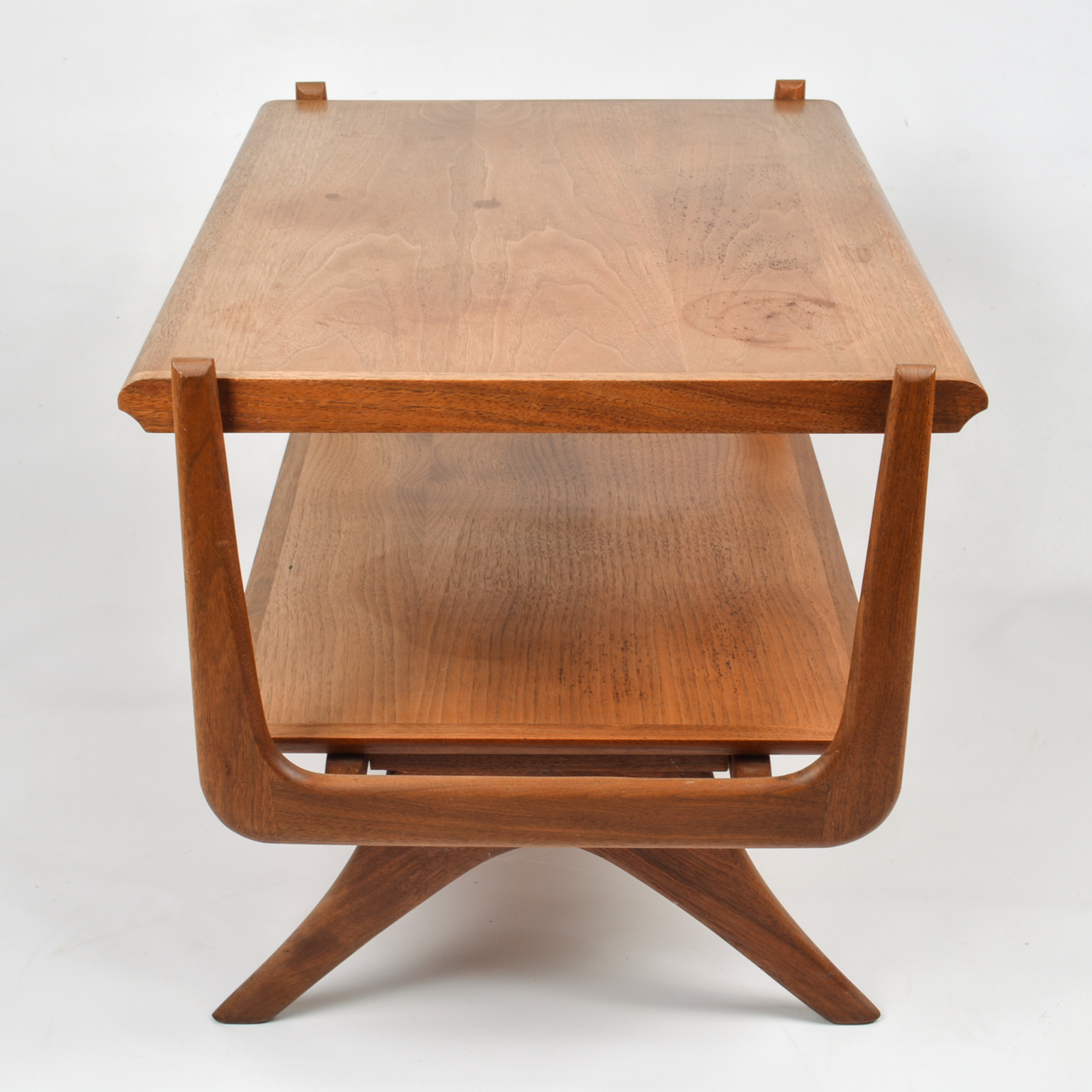 Danish Modern Teak Tiered End Table
