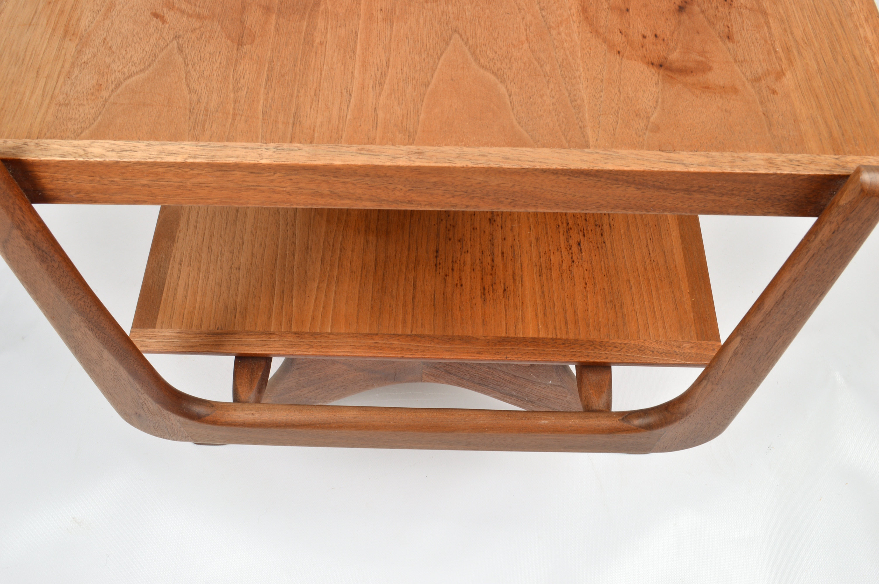 Danish Modern Teak Tiered End Table