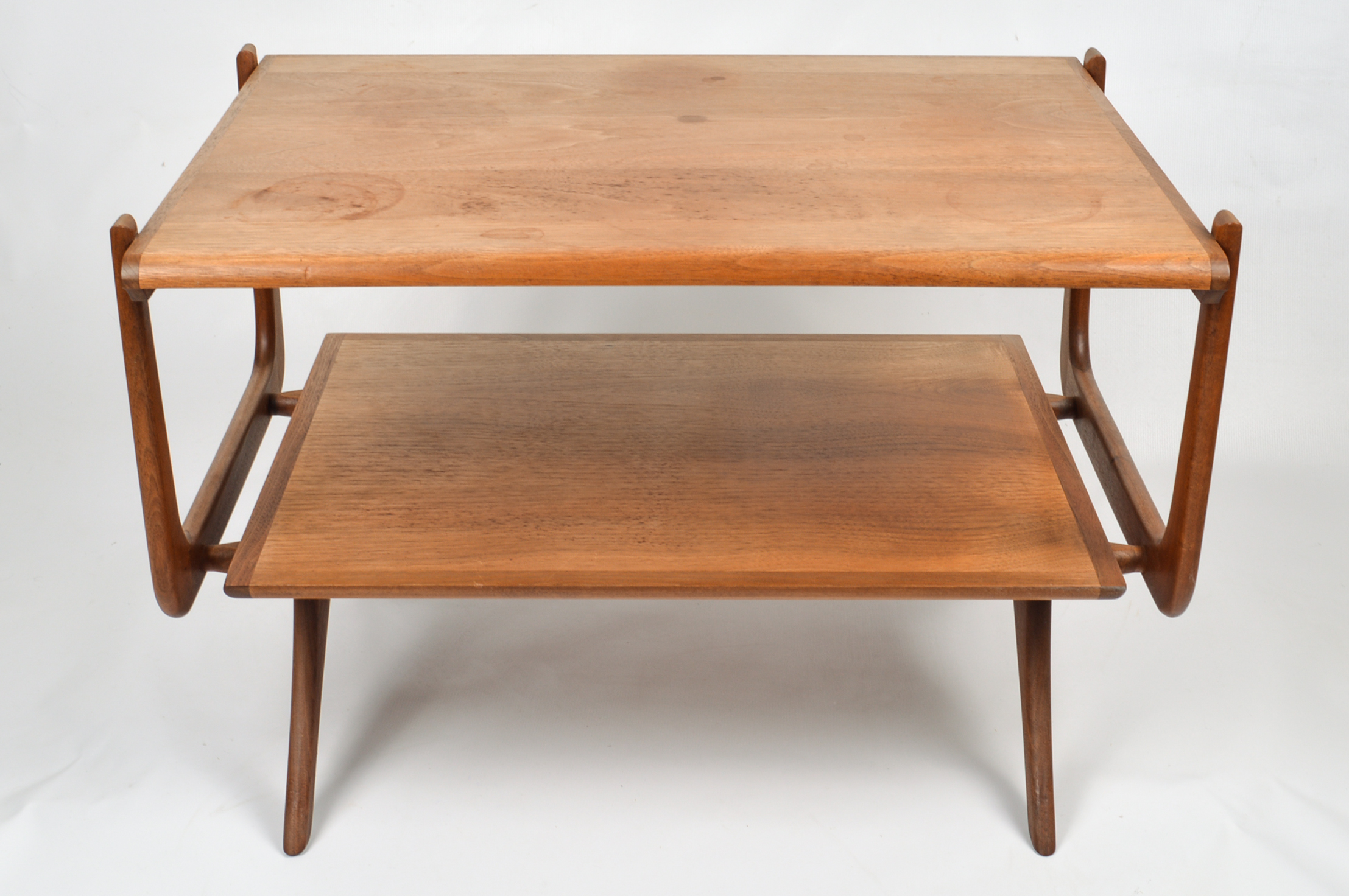 Danish Modern Teak Tiered End Table