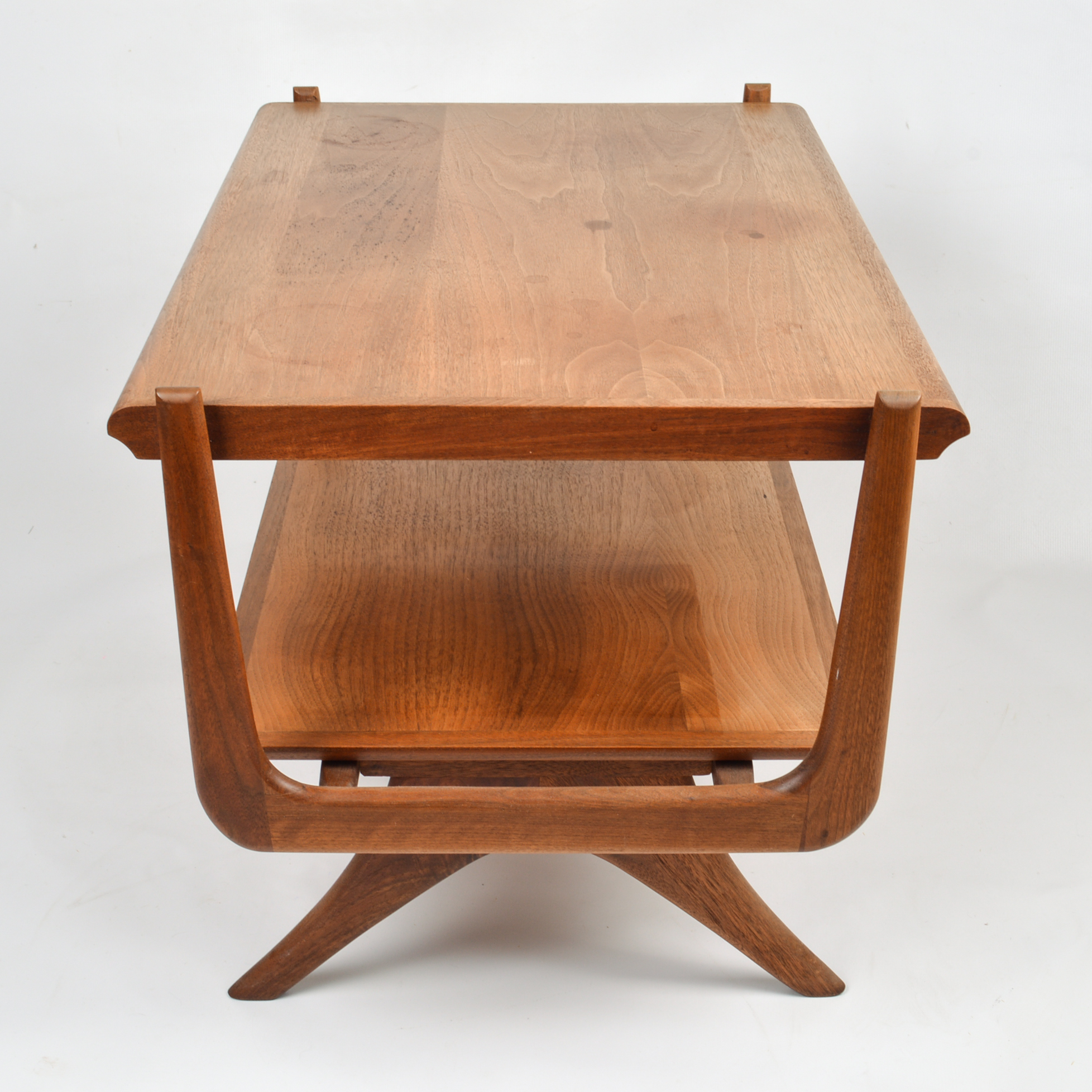 Danish Modern Teak Tiered End Table