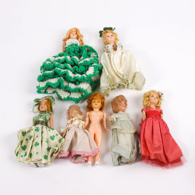 Variety of Vintage Dolls