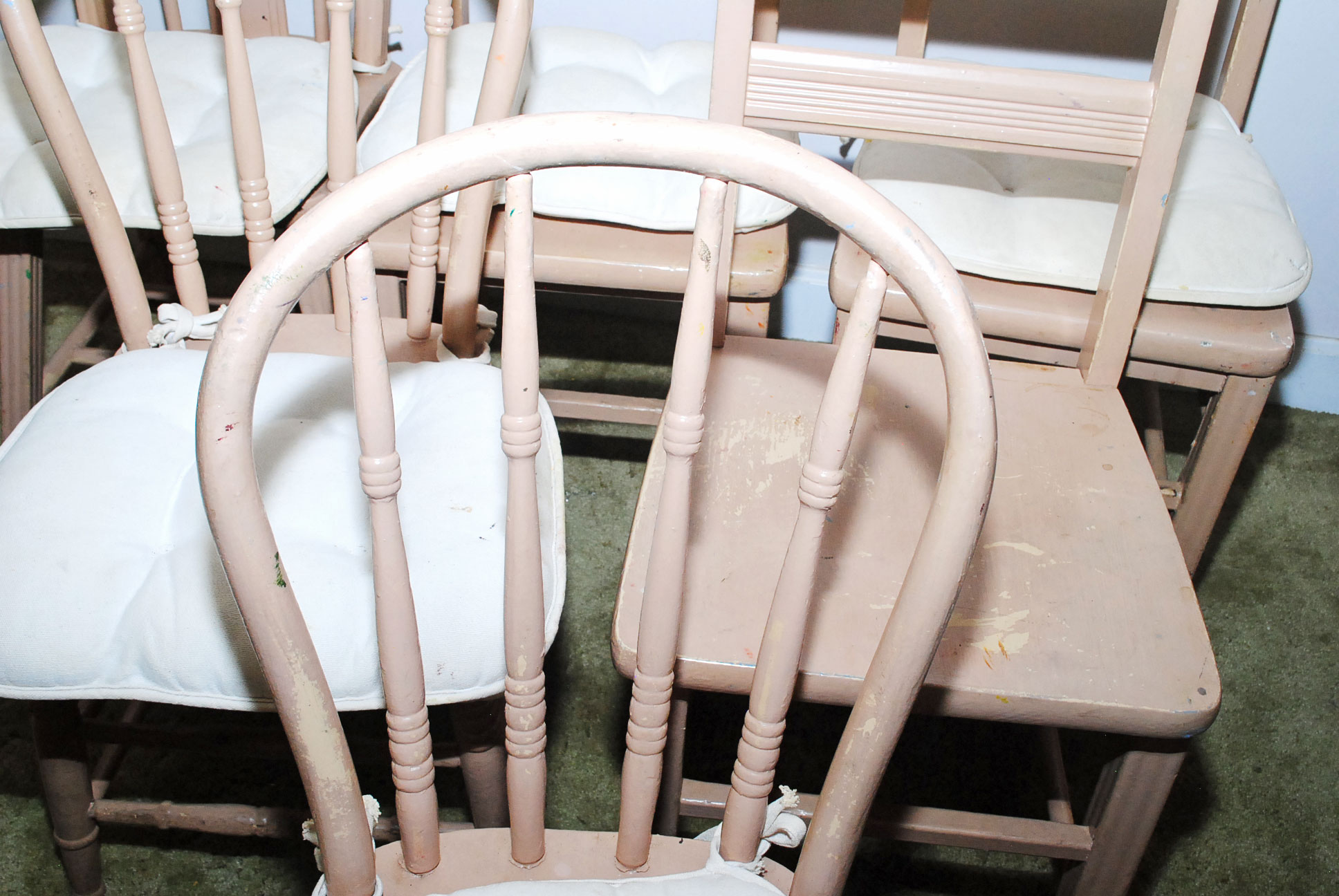 Collection of Vintage Painted Wood Chairs