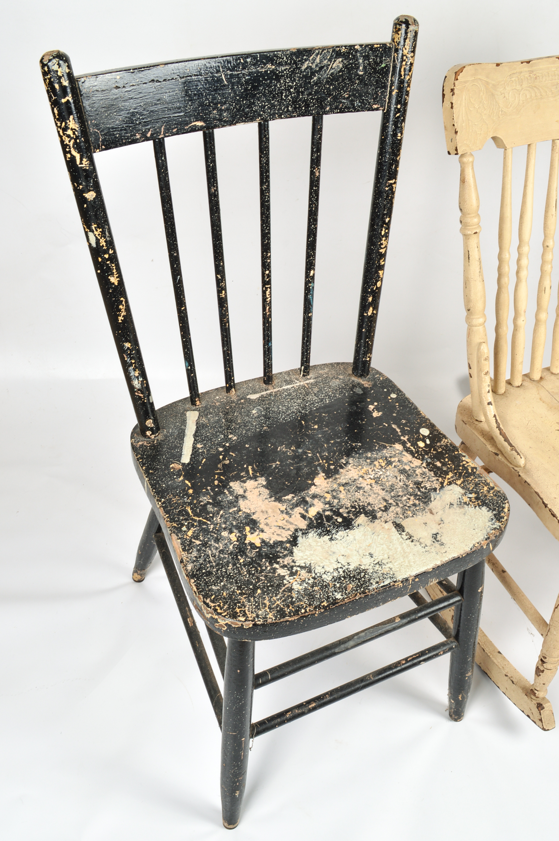 Two Vintage Farmhouse Chairs