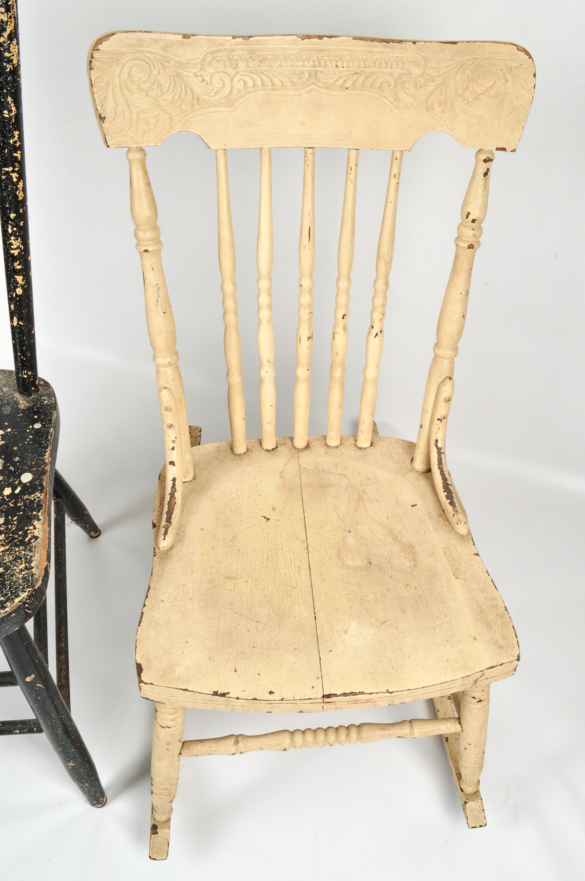 Two Vintage Farmhouse Chairs