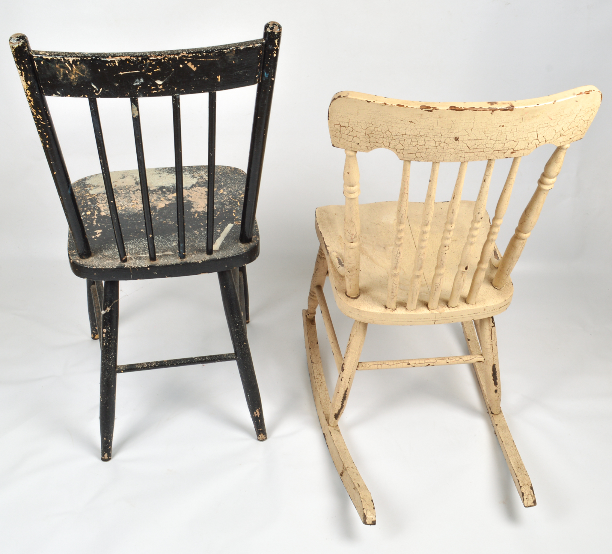 Two Vintage Farmhouse Chairs
