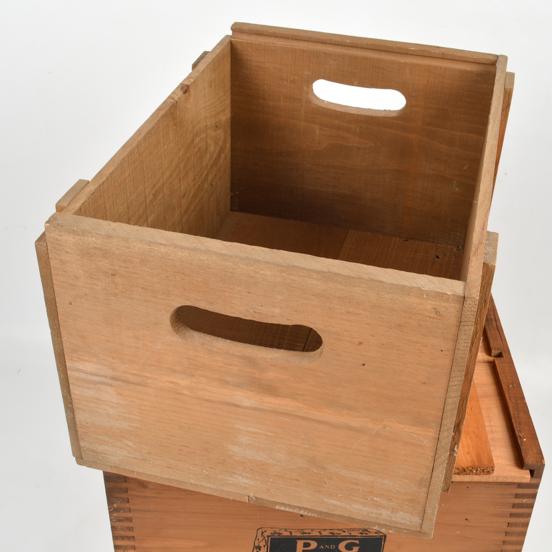 Three Vintage Pine Procter & Gamble Crates