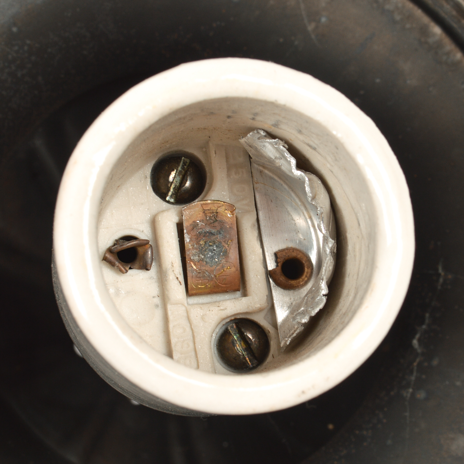 Vintage Amber Glass Swag Lamp