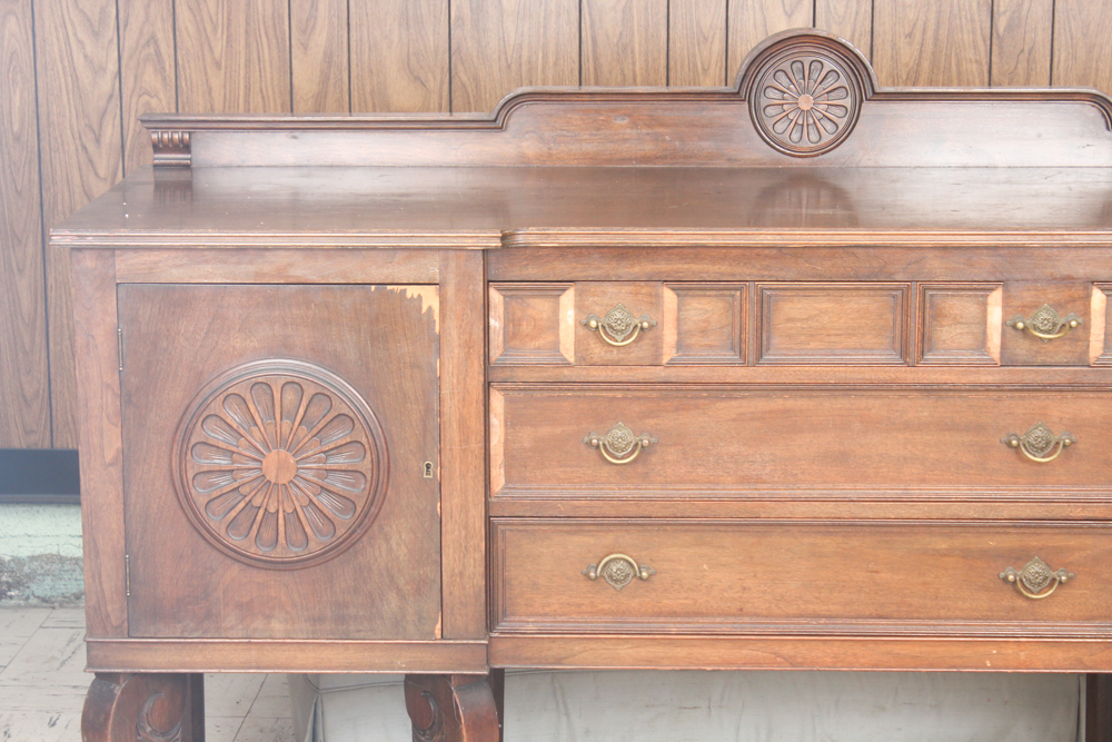 Vintage Jacobean Revival Style Buffet