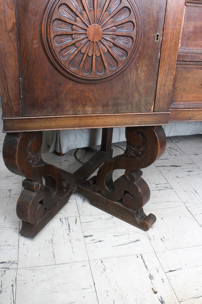 Vintage Jacobean Revival Style Buffet