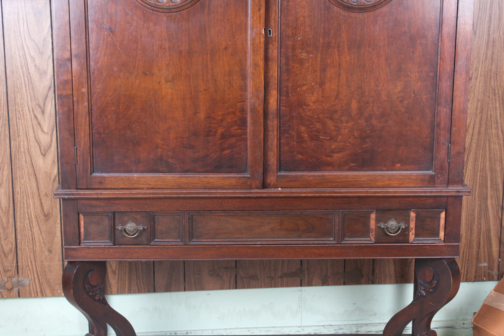 Vintage Jacobean Revival Lowboy Cabinet