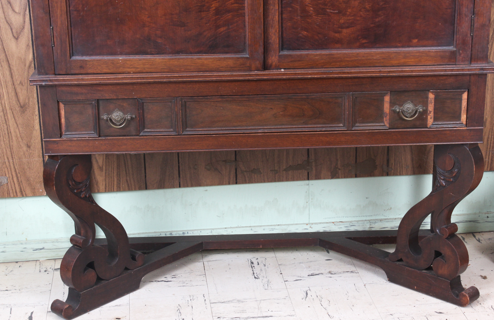 Vintage Jacobean Revival Lowboy Cabinet