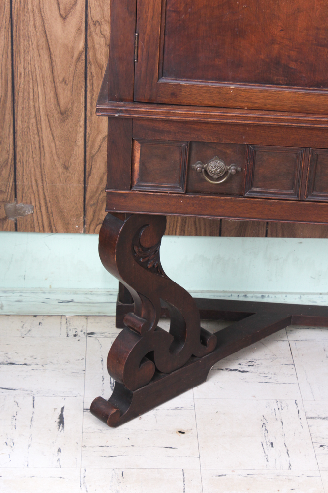 Vintage Jacobean Revival Lowboy Cabinet