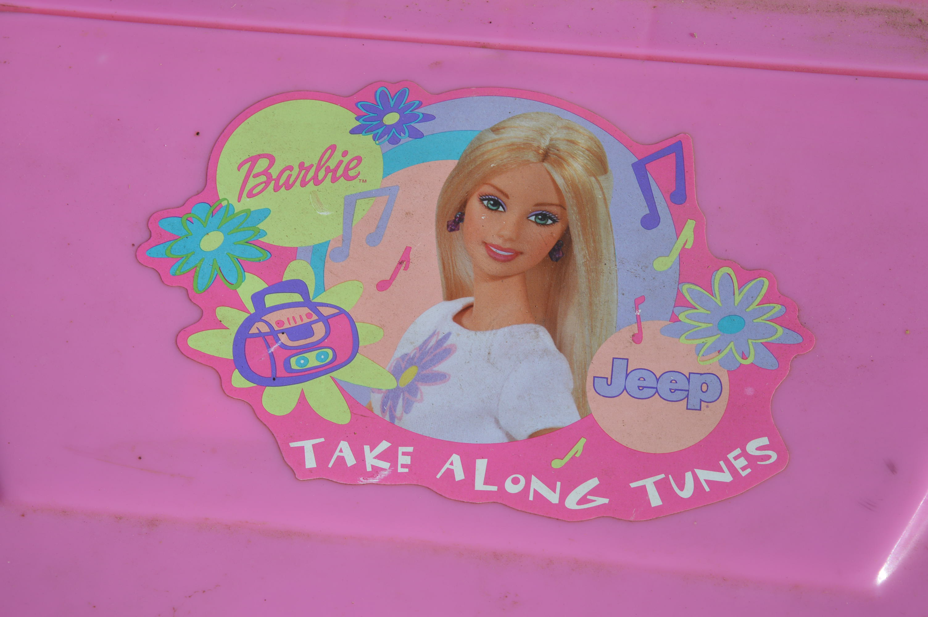 2002 Barbie "Take Along Tunes" Jeep by Power Wheels