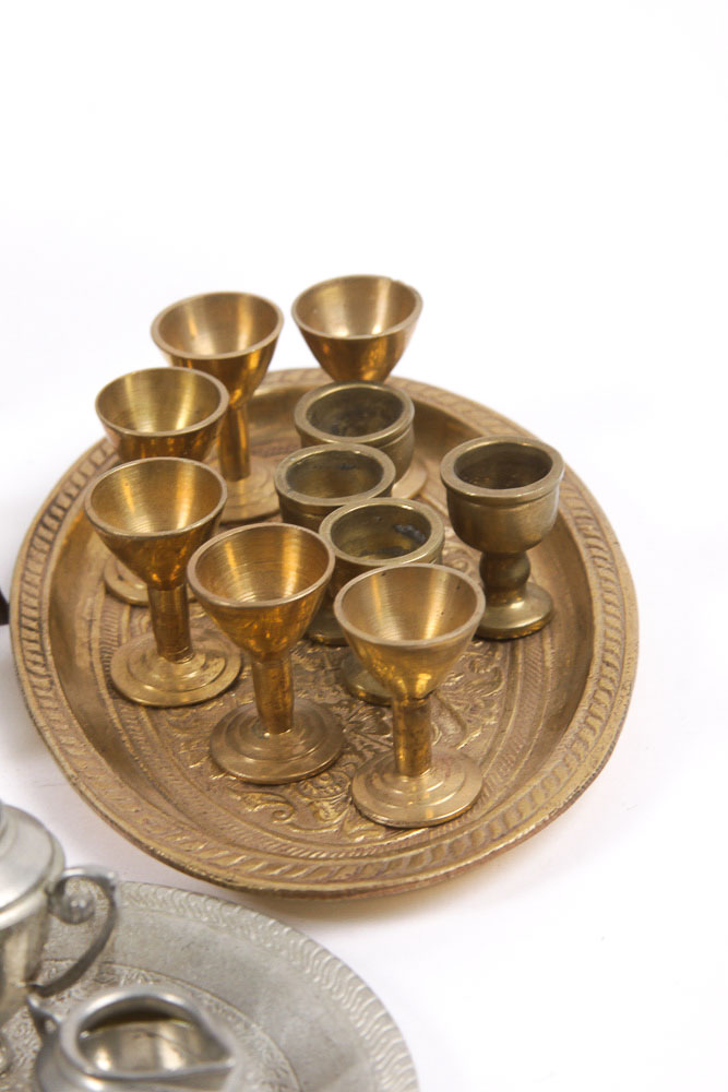 Collection of Miniature Doll House Furniture and Accessories