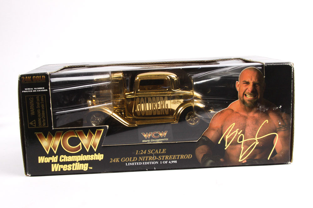 Bill Goldberg Signed Limited Edition WCW Gold Plated Die-Cast Streetrod