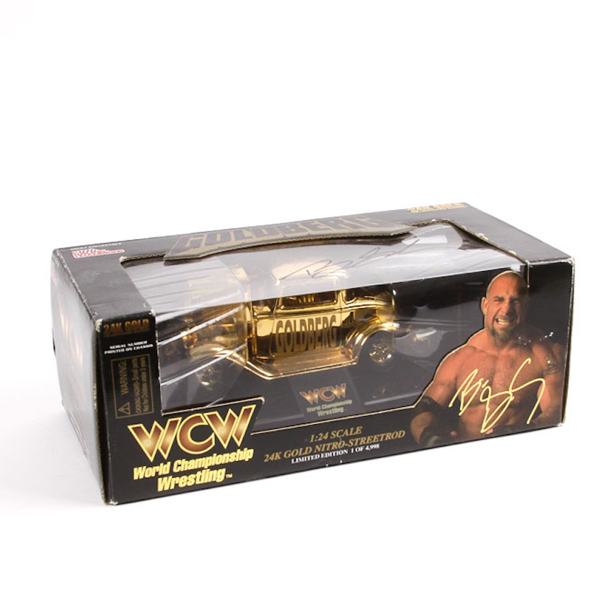 Bill Goldberg Signed Limited Edition WCW Gold Plated Die-Cast Streetrod