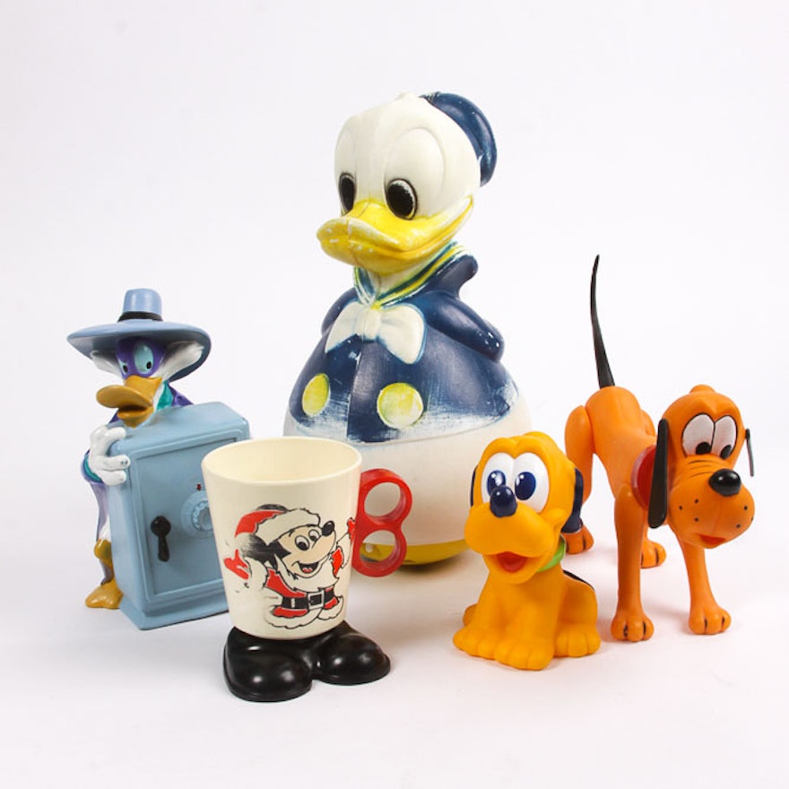 Variety of Vintage Disney Collectibles